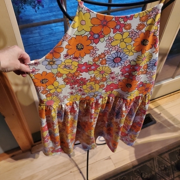 Emma &‎ Michele Summer Colorful Floral Adjustable Straps Mini Sz. L Dress - Picture 2 of 9